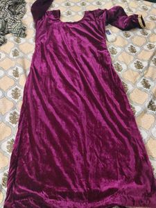 Elegant Velvet Kurta Set
