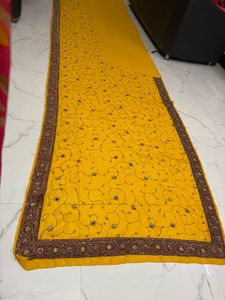 Yellow Embellished Saree