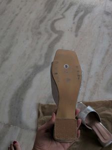 Sparkling Silver Heeled Sandals