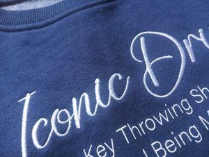 Navy Blue "Iconic Drip" Layered Sweatshirt