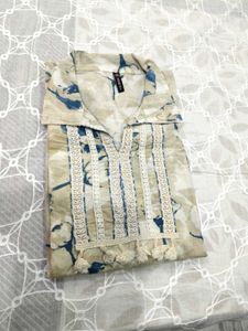 Stylish branded Printed Kurta with Tassels