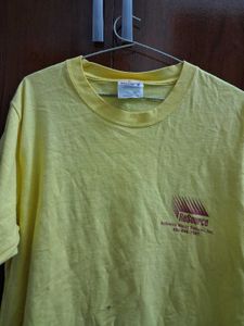 Hanes Yellow Regular 90s T Shirt