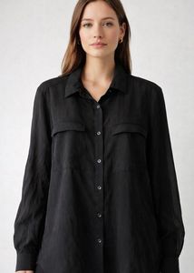 Black Shirt with front pattern - 42