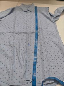 Men's Blue Printed Casual Shirt