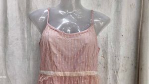 Pink Layered Lace Mini Dress