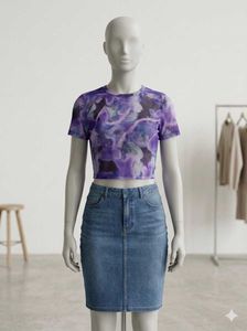 Sheer Floral Print Top