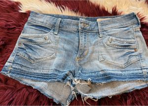 low waist distressed Denim Shorts