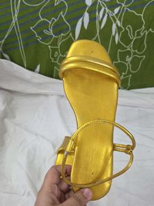 Elegant Gold Flat Sandals