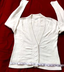 White Cardigan Sweater