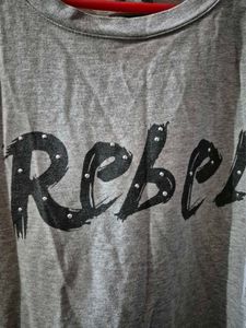 Rebel Grey Long Sleeve Top