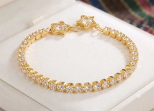 Sparkling Gold Bracelet with Charms