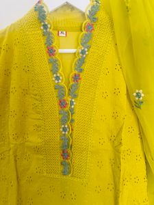 New Pakistani Kurta Set Front Lining Attached