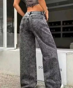 Acid Wash Wide Leg Jeans