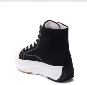 Black High-Top Platform Sneakers
