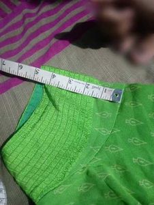 Bright Green Printed Blouse