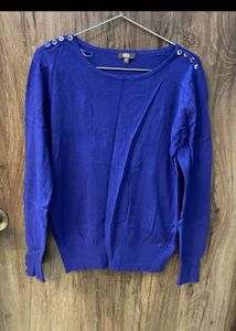 Elegant Blue Knit Sweater