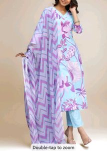 Floral Print Kurta Set with Dupatta