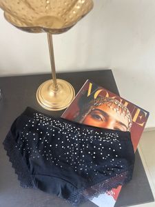 Lace Trim Black Fancy Panty