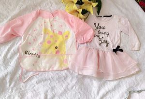 Very Cute N Beautiful Frock With Long Sleeves Bib