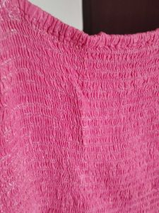 Pink Tiered Midi Dress