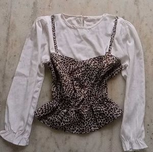 y2k leopard print top 🪶