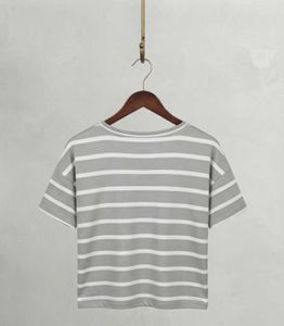 Striped "Getaway Youthness" T-Shirt Cropped