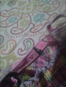 Girls Pink Plaid Blouse