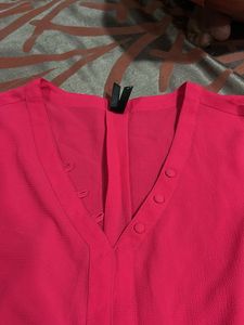 Vibrant Pink Bell Sleeve Top