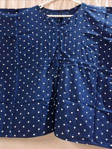 Navy Blue Polka Dot Kaftan