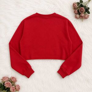 Red Mickey Mouse Cropped T-shirt