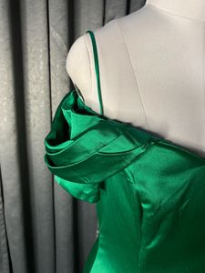 Elegant Off-Shoulder Green Gown