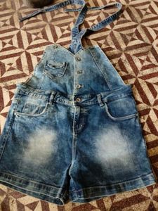 Denim Short Overalls