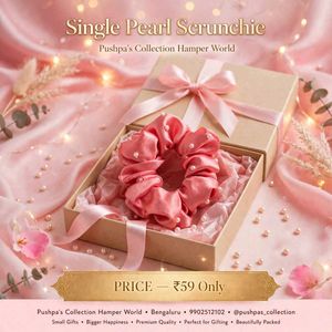 Elegant Single Pearl Scrunchie
