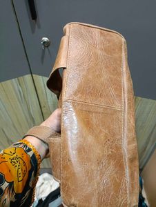Vintage Brown Leather Shoulder Bag