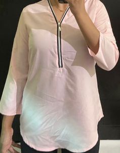 Pink Zip-Up Top