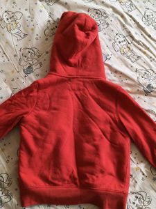 GAP Red Sherpa Lined Hoodie