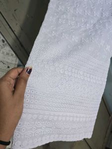Elegant White Chikankari Palazzos
