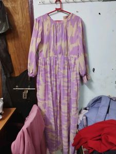 lilac long flowy gown
