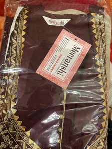 Maroon a Line Kurta Set-New