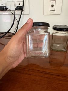 set of glass jar