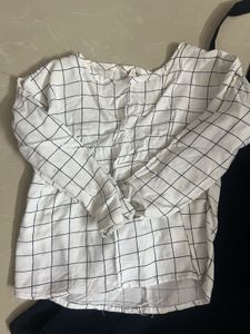 Cute Pinafore Dress &amp; Shirt Set