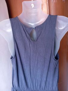 Chic Blue Wrap Dress