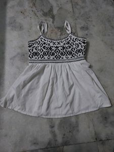 White Indo Western Top