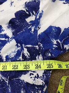 Blue Floral Print Hooded Jacket