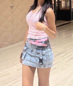 Denim mini skirt