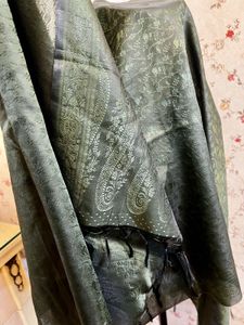 Elegant Green Silk Dupatta