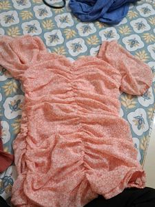 Chic Ruched Floral Print Top