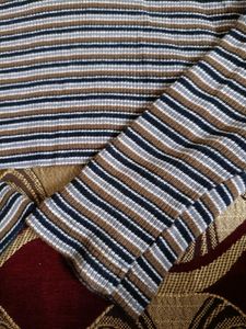 Striped Long Sleeve Crop Top