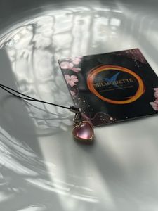 Pink Heart Phone Charm