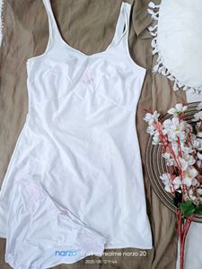 White Lace Trim Slip